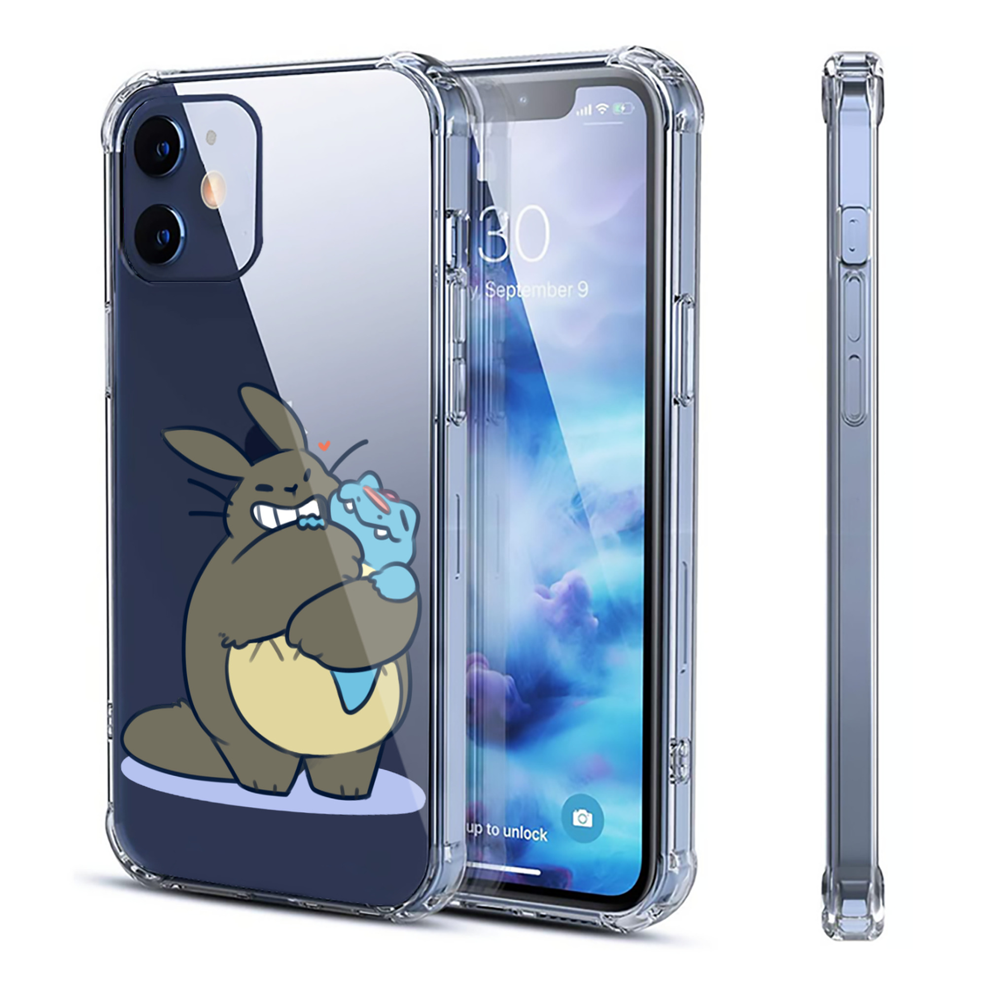 （画像用） となりのトトロ 草壁メイ 草壁サツキ My Neighbor Totoro Satsuki Kusakabe Mei Kusakabe 【iPhone 12シリーズ対応】透明スマホケース（クリアソフトケース）